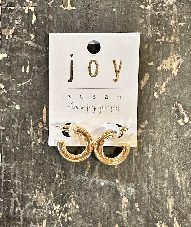 Joy Susan Thick Hoop Post Earrings